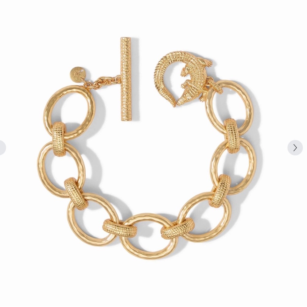 Julie Vos Gold Textured Link Bracelet